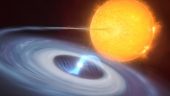 Artist’s impression showing a two-star system where micronovae may occur.